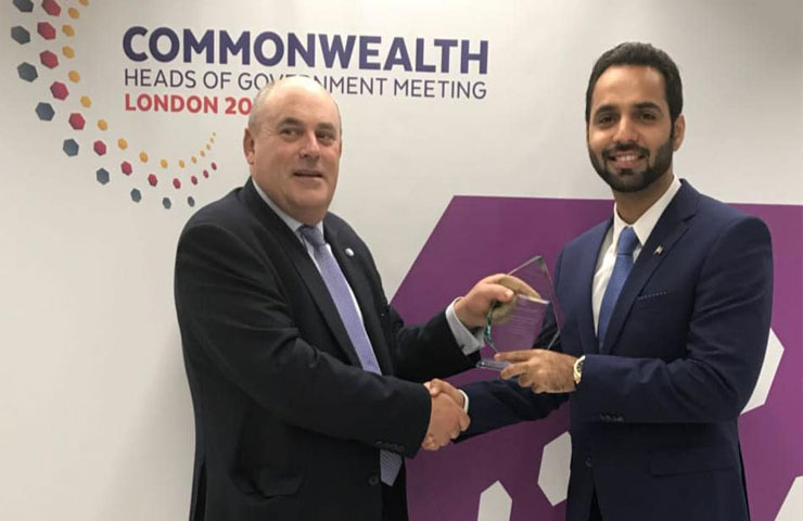 Mr. Mughal is awarded the Commonwealth Youth Award